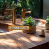 Caldera Live Edge Solid Wood Floating Bathroom Vanity with Integrated Sink