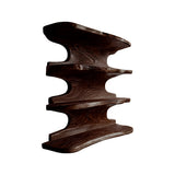 Caldera Live Edge Solid Wood Floating Kitchen Shelf Dark Walnut - Timberustic Floating Kitchen Shelf