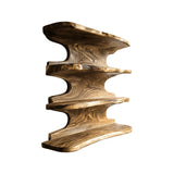 Caldera Live Edge Solid Wood Floating Kitchen Shelf Natural Oak - Timberustic Floating Kitchen Shelf