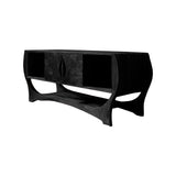 Caldera Sculpted Solid Wood Freestanding Bathroom Vanity with Drawers Black - Timberustic Freestanding Bathroom Vanity with Drawers