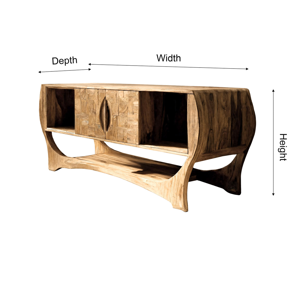 Caldera Sculpted Solid Wood Freestanding Bathroom Vanity with Drawers - Timberustic Freestanding Bathroom Vanity with Drawers