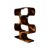 Caldera Sculpted Solid Wood Decorative Bookshelf Brown - Timberustic Decorative Bookshelf