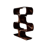 Caldera Sculpted Solid Wood Decorative Bookshelf Dark Walnut - Timberustic Decorative Bookshelf