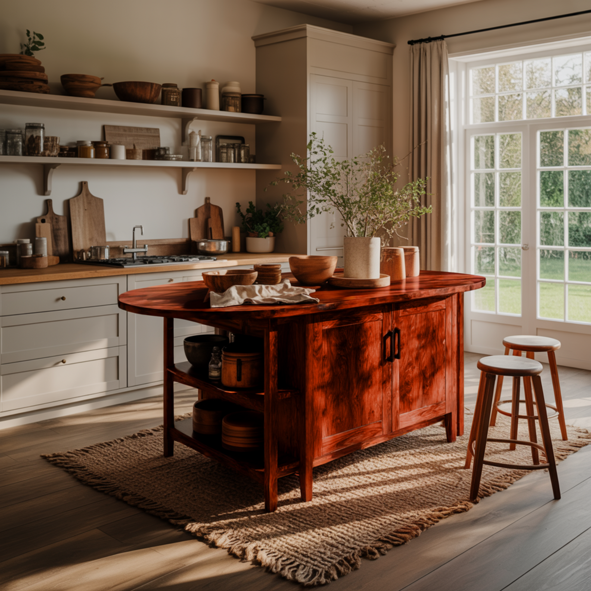 Caldren Solid Wood Kitchen Island with Storage - Timberustic Kitchen Island