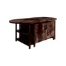Caldren Solid Wood Kitchen Island with Storage Dark Walnut - Timberustic Kitchen Island