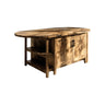 Caldren Solid Wood Kitchen Island with Storage Natural Oak - Timberustic Kitchen Island
