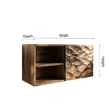 Caldrin Wave Solid Wood Floating Bathroom Cabinet