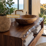Caldris Live Edge Solid Wood Floating Bathroom Vanity with Drawers - Timberustic Floating Bathroom Vanity With Drawers