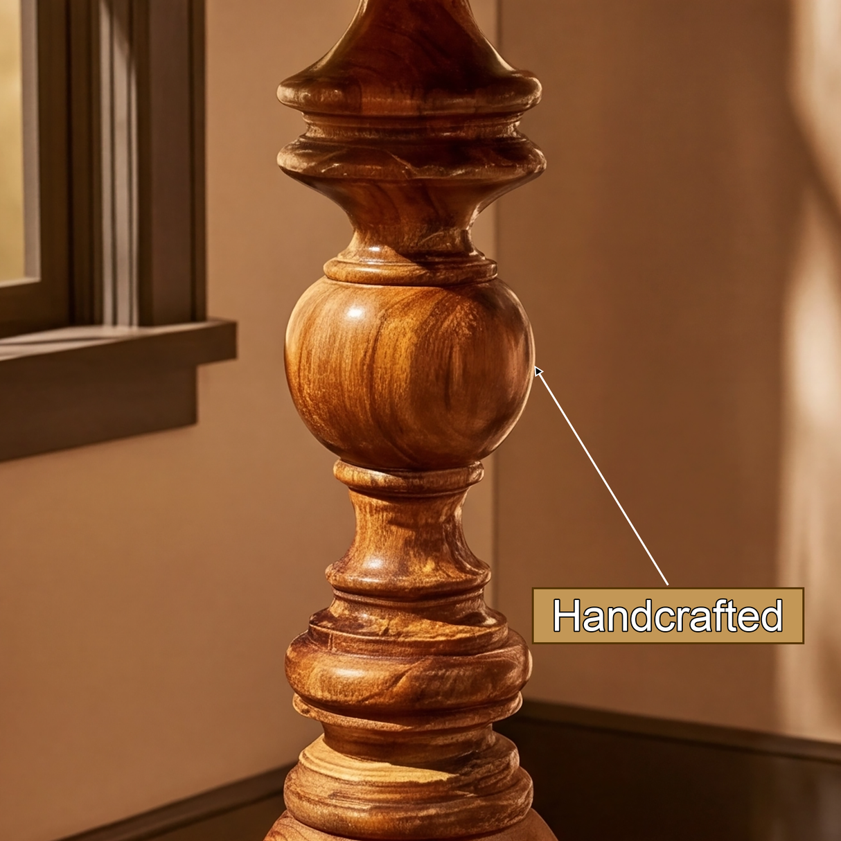 Caldris Solid Wood Pedestal Stand - Timberustic Pedestal Stand