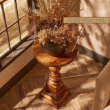 Caldris Solid Wood Pedestal Stand - Timberustic Pedestal Stand