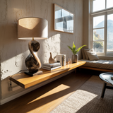 Calira Knot Sculpted Solid Wood Table Lamp