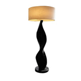 Calira Twist Sculpted Solid Wood Floor Lamp