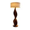 Calira Twist Sculpted Solid Wood Floor Lamp