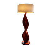 Calira Twist Sculpted Solid Wood Floor Lamp