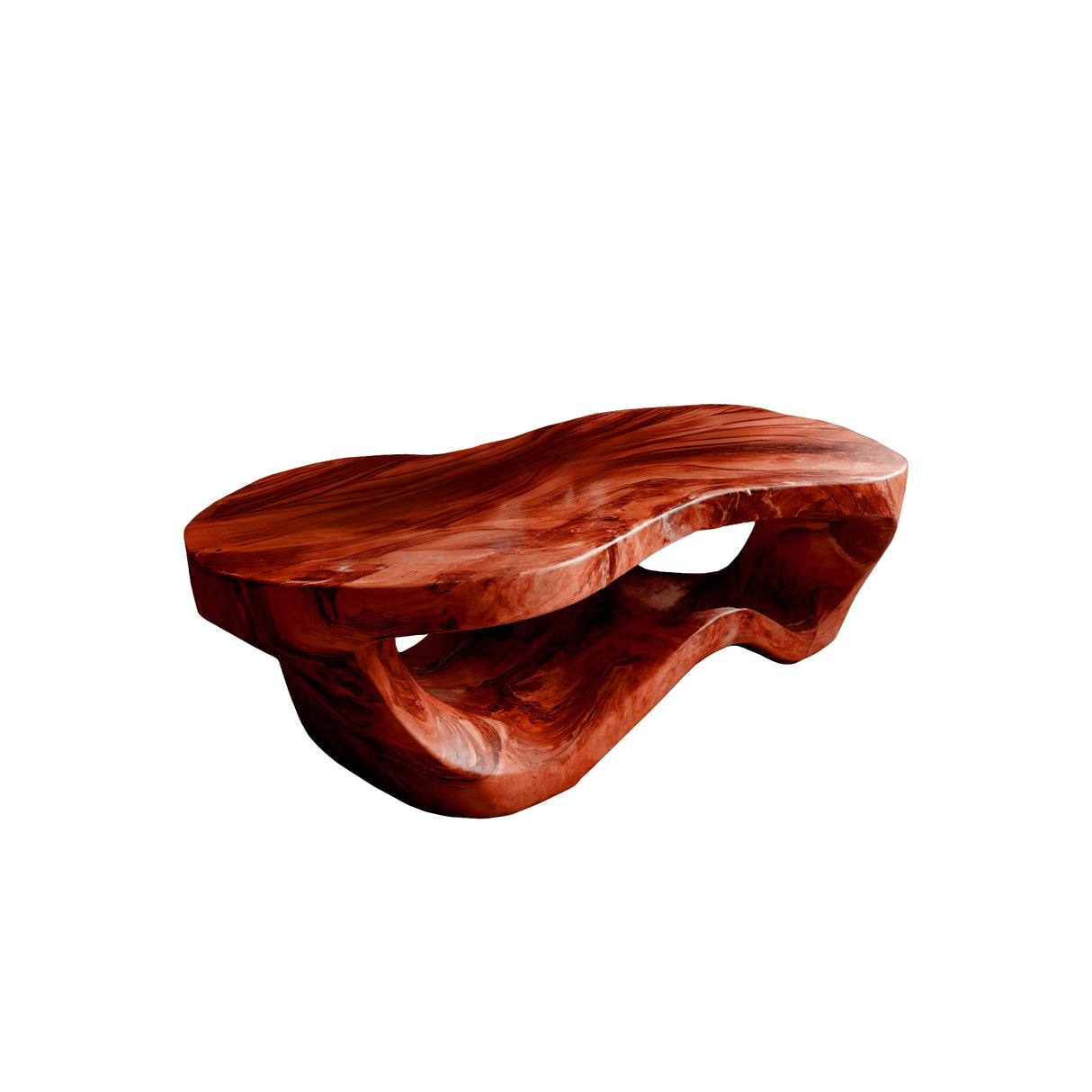 Calven Drift Solid Wood Coffee Table Mahogany - Timberustic Coffee Table