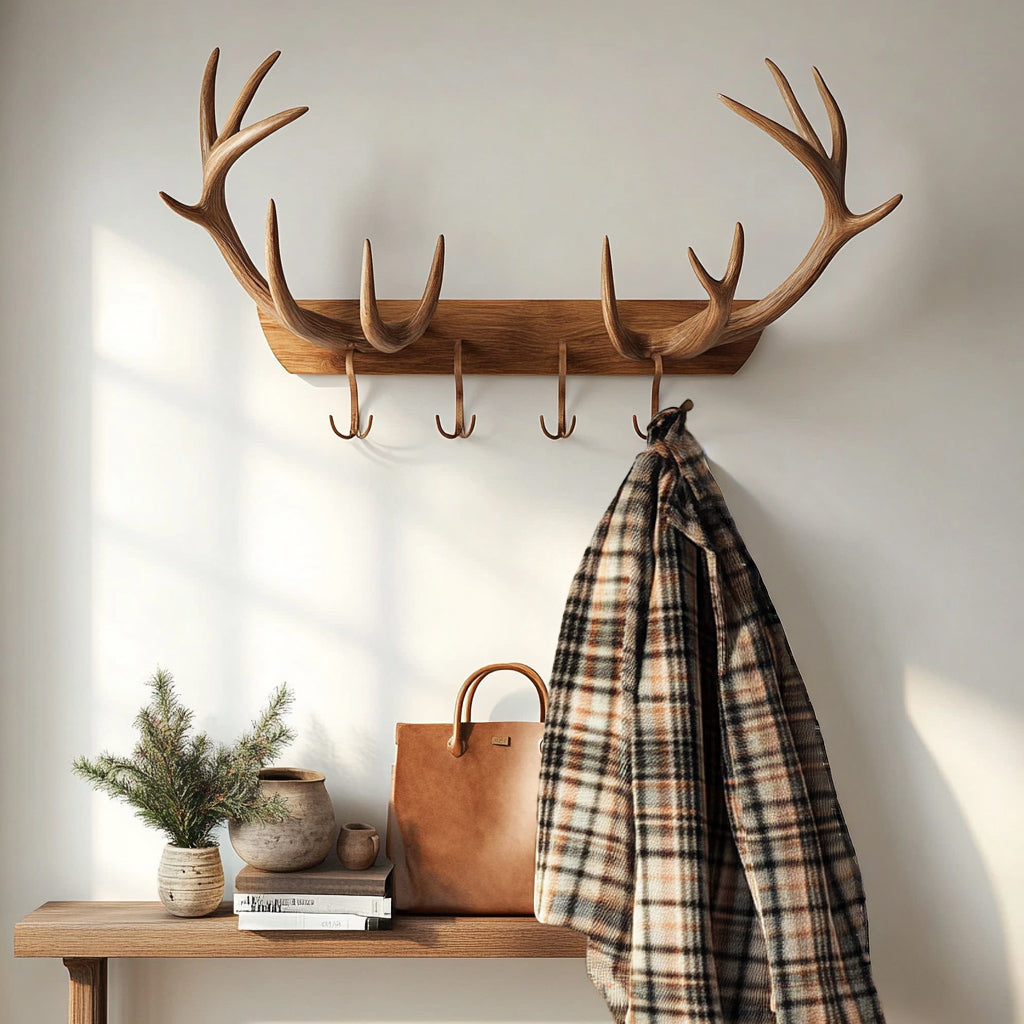 Calver Handcrafted Solid Wood Wall Hook Rack - Timberustic Wall Hook Rack