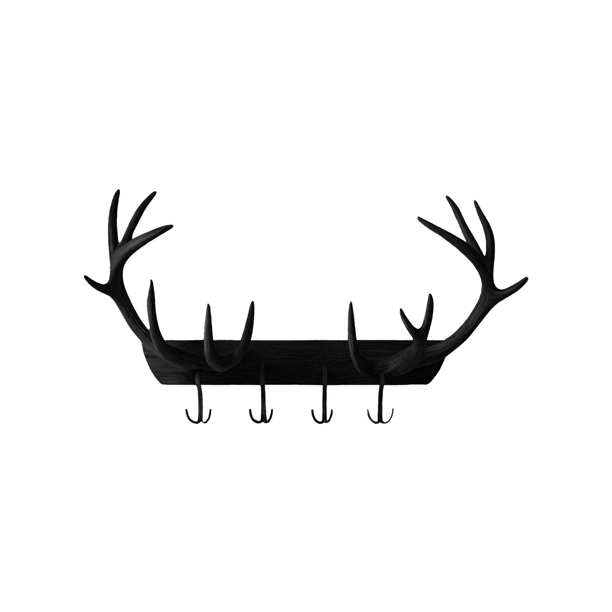 Calver Handcrafted Solid Wood Wall Hook Rack Black - Timberustic Wall Hook Rack