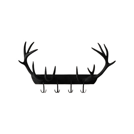 Calver Handcrafted Solid Wood Wall Hook Rack Black - Timberustic Wall Hook Rack