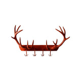 Calver Handcrafted Solid Wood Wall Hook Rack Mahogany - Timberustic Wall Hook Rack