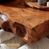 Calvion Live Edge Solid Wood Floating Bathroom Vanity with Cabinet - Timberustic Floating Bathroom Vanity With Cabinet