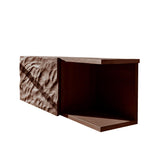 Calviora Handcrafted Solid Wood Floating Bathroom Cabinet Dark Walnut - Timberustic Floating Bathroom Cabinet