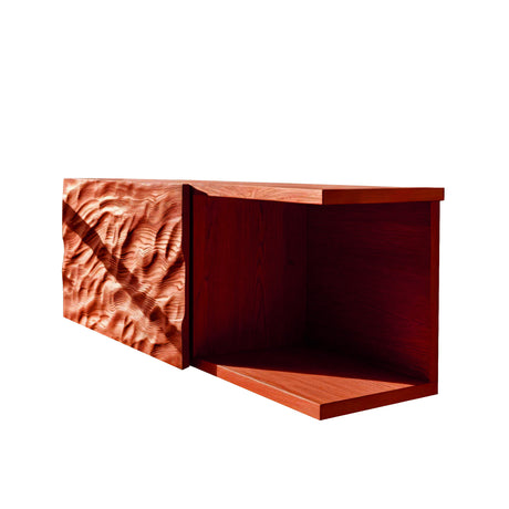 Calviora Handcrafted Solid Wood Floating Bathroom Cabinet