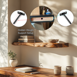 Calvora Live Edge Solid Wood Floating Shelf SPA294832 - Timberustic Floating Shelf
