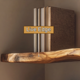 Calvora Live Edge Solid Wood Floating Shelf SPA294832 - Timberustic Floating Shelf