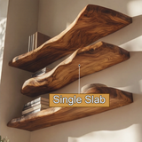 Calvora Live Edge Solid Wood Floating Shelf SPA294832 - Timberustic Floating Shelf