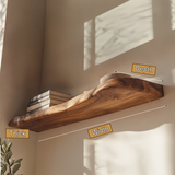 Calvora Live Edge Solid Wood Floating Shelf SPA294832 - Timberustic Floating Shelf