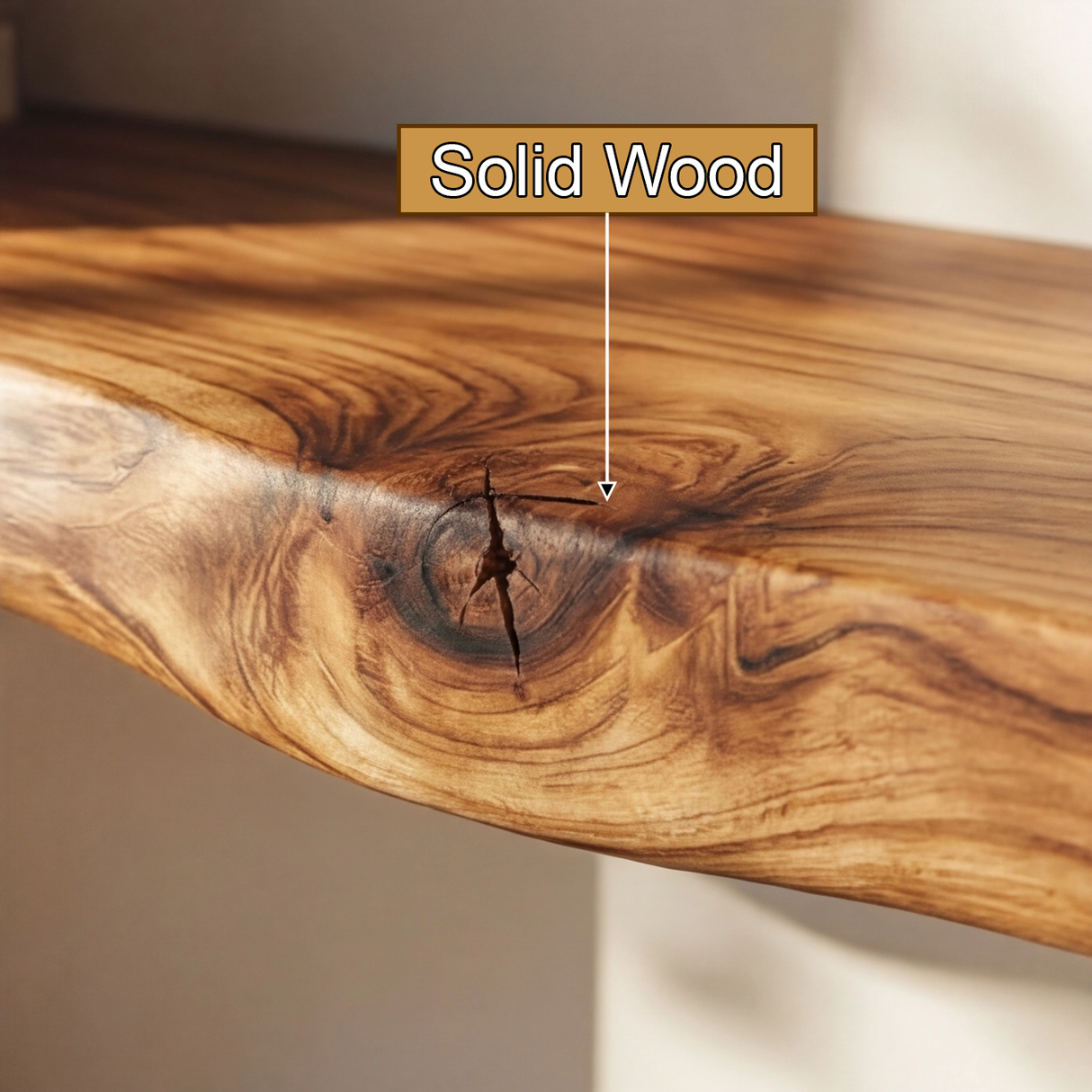 Calvora Live Edge Solid Wood Floating Shelf SPA294832 - Timberustic Floating Shelf