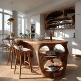 Calyth Loop Solid Wood Kitchen Island - Timberustic Kitchen Island