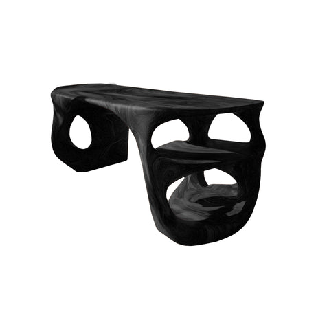 Calyth Loop Solid Wood Kitchen Island Black - Timberustic Kitchen Island