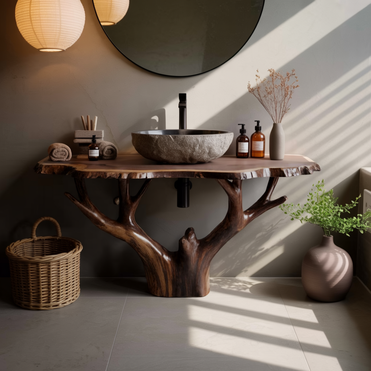 Canopy Live Edge Solid Wood Bathroom Vanity