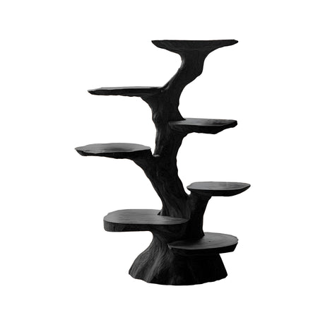 Canopy Sculpted Solid Wood Tree-Inspired Cat Tree Shelf Black - Timberustic Tree-Inspired Cat Tree Shelf