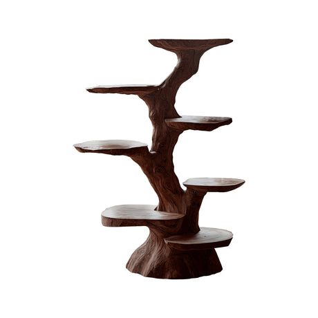Canopy Sculpted Solid Wood Tree-Inspired Cat Tree Shelf Dark Walnut - Timberustic Tree-Inspired Cat Tree Shelf