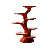 Canopy Sculpted Solid Wood Tree-Inspired Cat Tree Shelf Mahogany - Timberustic Tree-Inspired Cat Tree Shelf