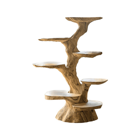 Canopy Sculpted Solid Wood Tree-Inspired Cat Tree Shelf Natural Oak - Timberustic Tree-Inspired Cat Tree Shelf