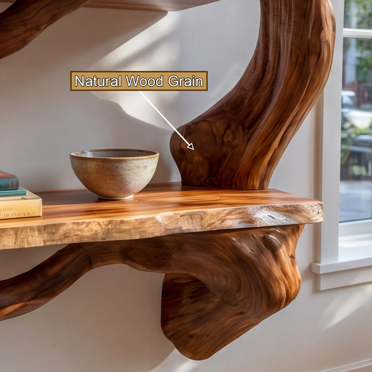 Canopycrest Handcrafted Solid Wood Tree Bookshelf