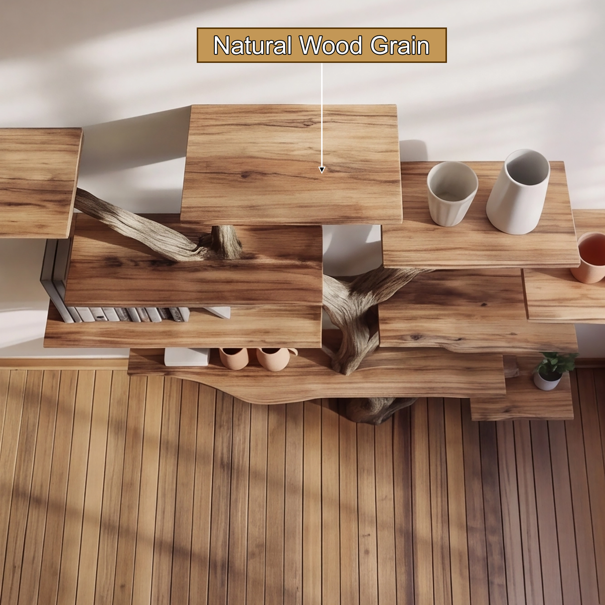 Canopyform Solid Wood Tree Bookshelf - Timberustic Tree Bookshelf