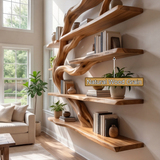 Canopyline Handcrafted Solid Wood Tree Bookshelf