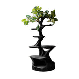 Canora Sculpted Solid Wood Tree-Inspired Cat Tree Shelf Black - Timberustic Tree-Inspired Cat Tree Shelf