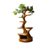 Canora Sculpted Solid Wood Tree-Inspired Cat Tree Shelf Brown - Timberustic Tree-Inspired Cat Tree Shelf