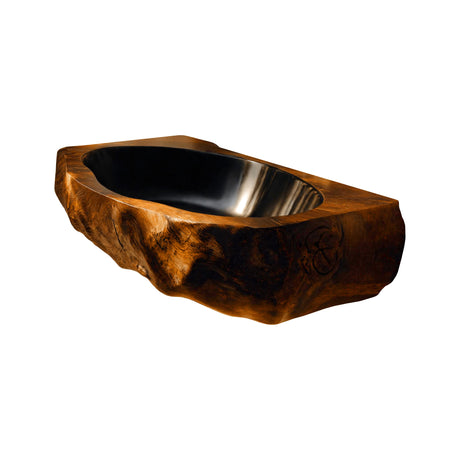 Canyonroot Carved Solid Wood Vessel Sink