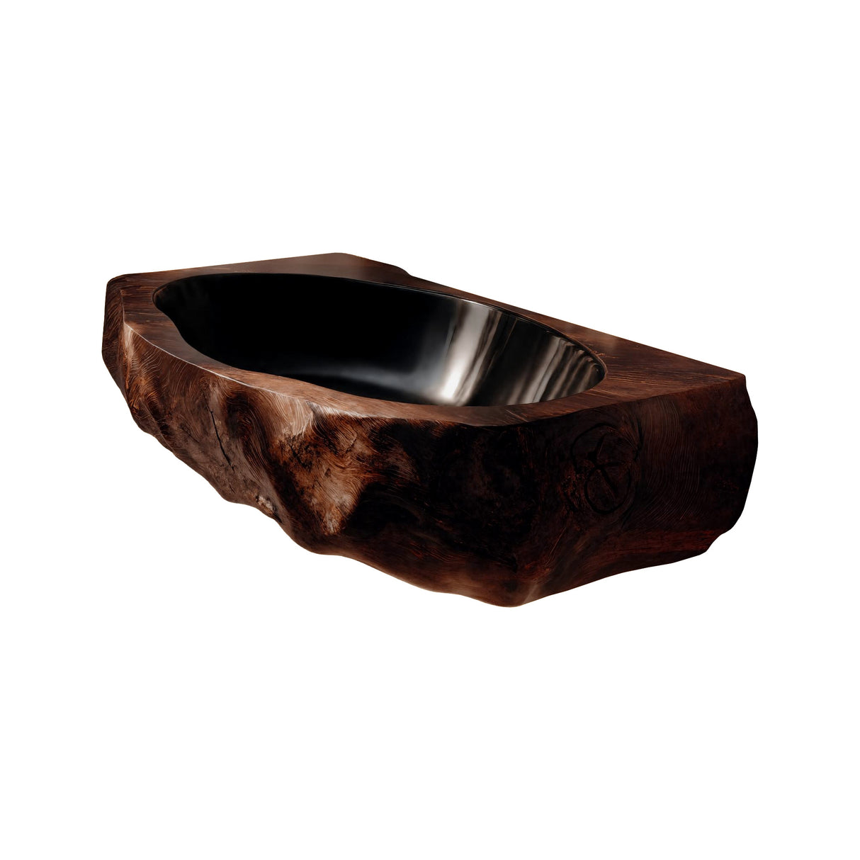 Canyonroot Carved Solid Wood Vessel Sink
