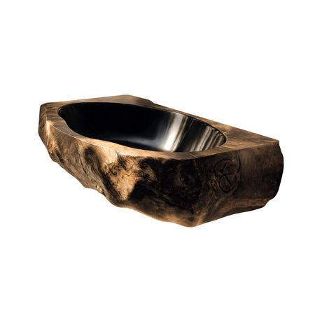 Canyonroot Carved Solid Wood Vessel Sink
