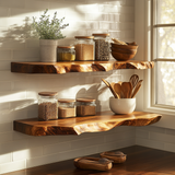 Carvello Live Edge Solid Wood Floating Shelf SPA953952 - Timberustic Floating Shelf