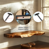 Carvello Live Edge Solid Wood Floating Shelf SPA953952 - Timberustic Floating Shelf