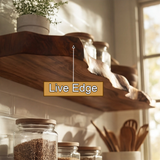 Carvello Live Edge Solid Wood Floating Shelf SPA953952 - Timberustic Floating Shelf