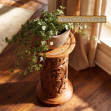 Cavelle Solid Wood Pedestal Stand - Timberustic Pedestal Stand